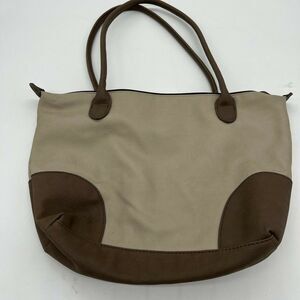 Multi Sac Two Tone beige brown Shoulder bag vinyl